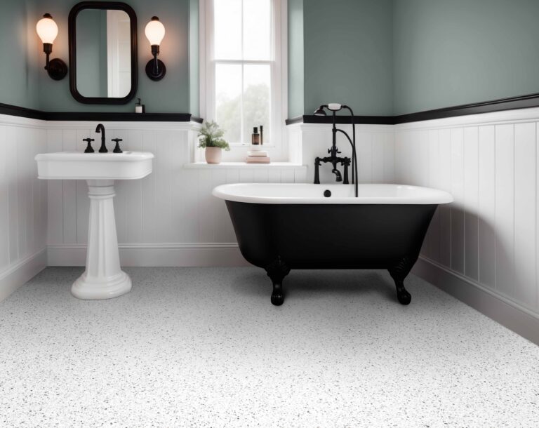 Carina Bianco Stone LVT in a bathroom-2